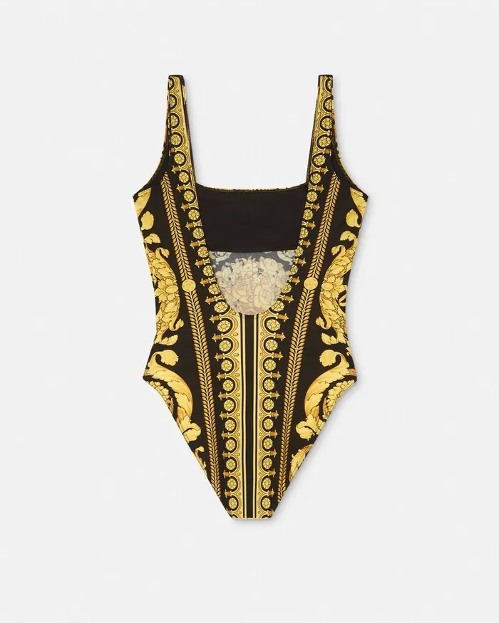 Swimwear Women Versace Barocco OnePiece Swimsuit Print
