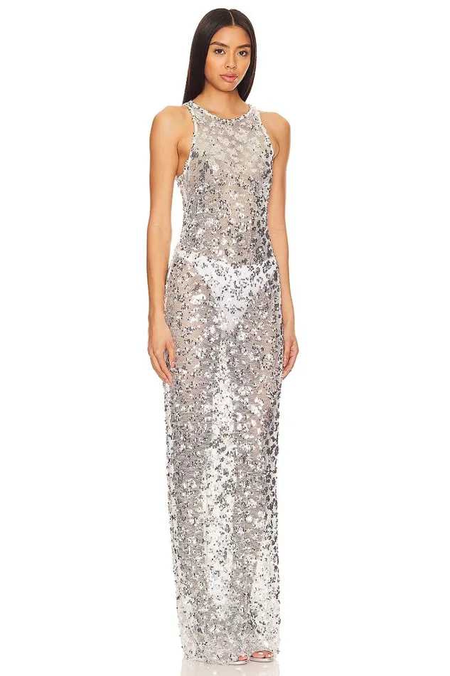 Syd Maxi Dress Silver Women Lovers Friends Dresses