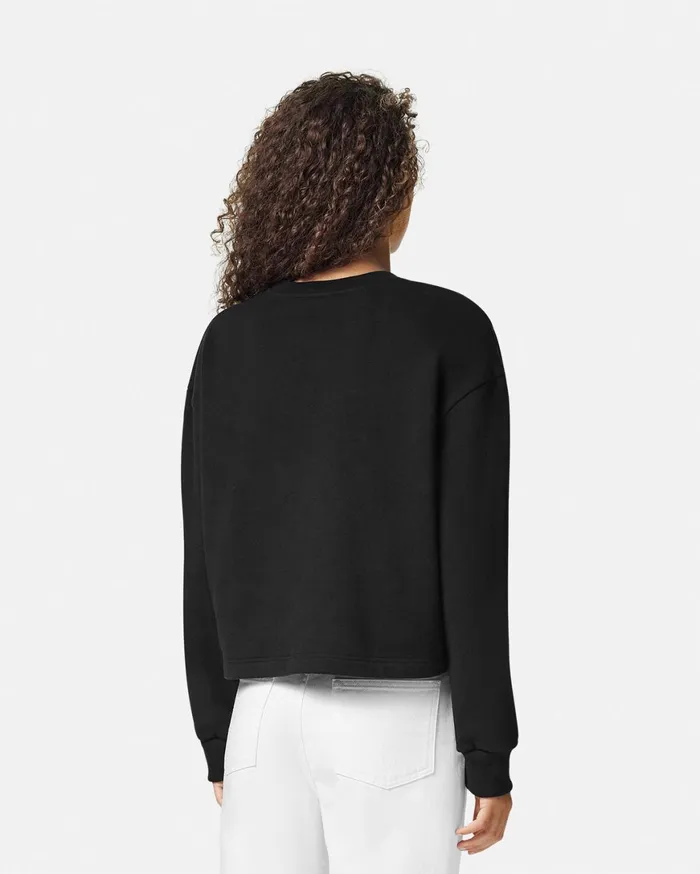 TShirts and Sweatshirts Women Versace Embellished Medusa Sweatshirt Black