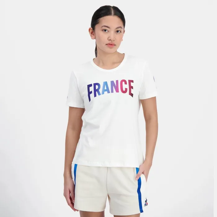 Tshirts Polos Shirts And Tops Women Le Coq Sportif France039s Olympic Team TShirt Marshmallow