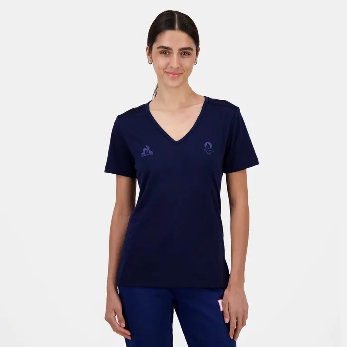 Tshirts Polos Shirts And Tops Women Le Coq Sportif Paris 2024 TShirt Bleu Nuit