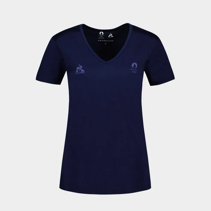 Tshirts Polos Shirts And Tops Women Le Coq Sportif Paris 2024 TShirt Bleu Nuit