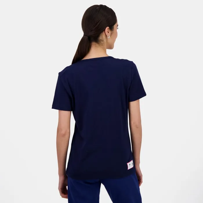 Tshirts Polos Shirts And Tops Women Le Coq Sportif Paris 2024 TShirt Bleu Nuit