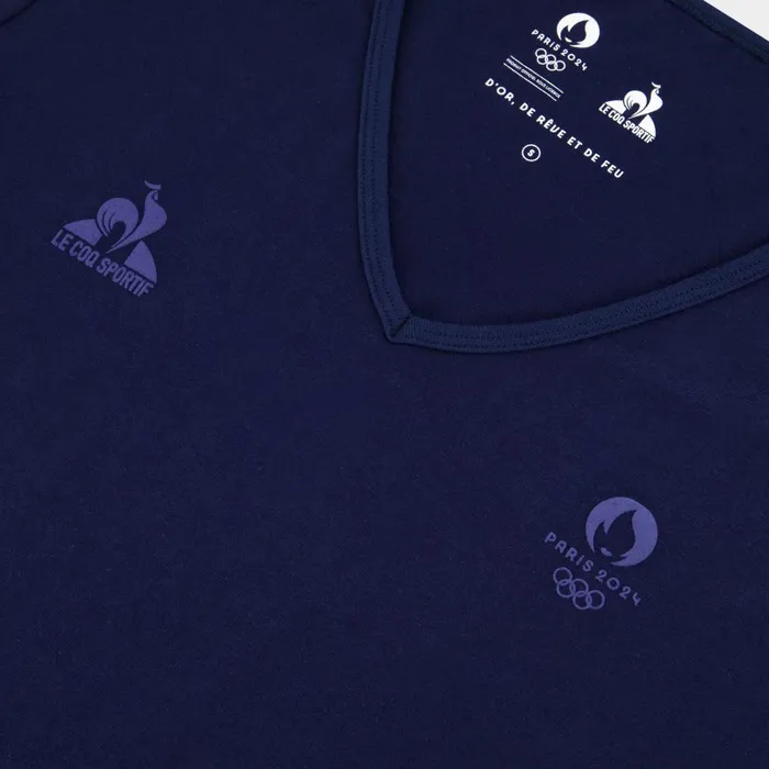 Tshirts Polos Shirts And Tops Women Le Coq Sportif Paris 2024 TShirt Bleu Nuit