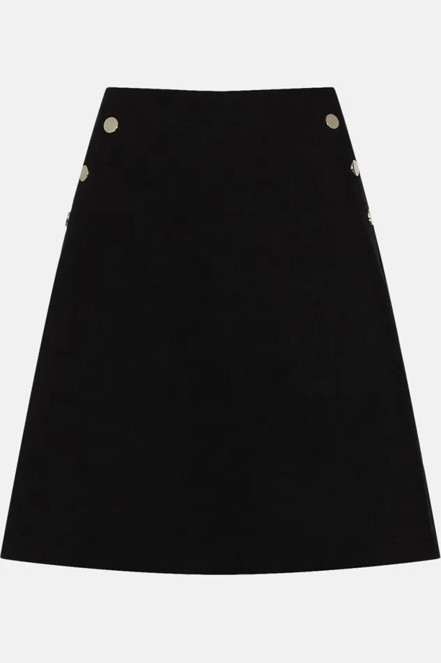 Tall Essential Techno Woven Skirt Black Women Karen Millen Skirts