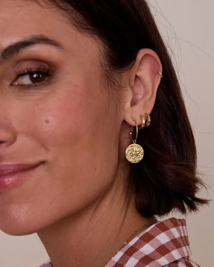 Tartine Coin Earrings Whitegold Women Polin Et Moi Jewelry Tartine Coin Earrings Whitegold Women Polin Et Moi Jewelry