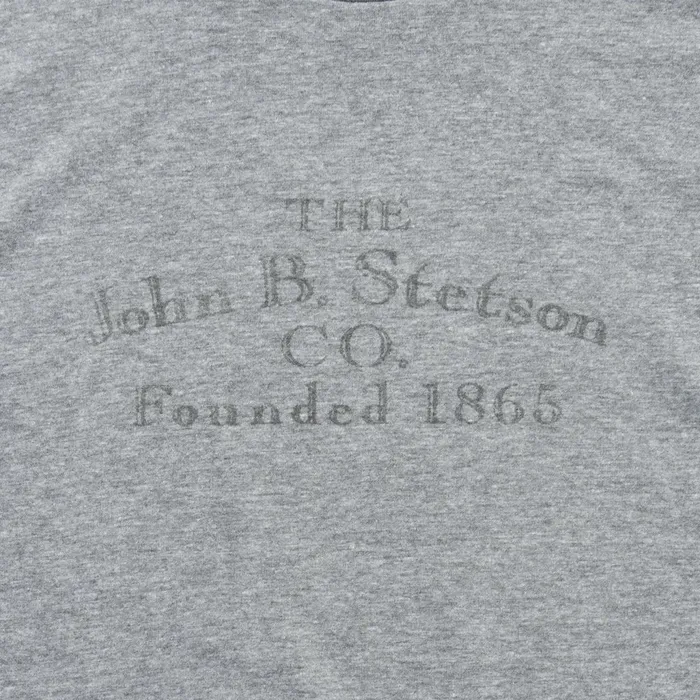 Tees Men Stetson John B Stetson Co Graphic Tee Grey