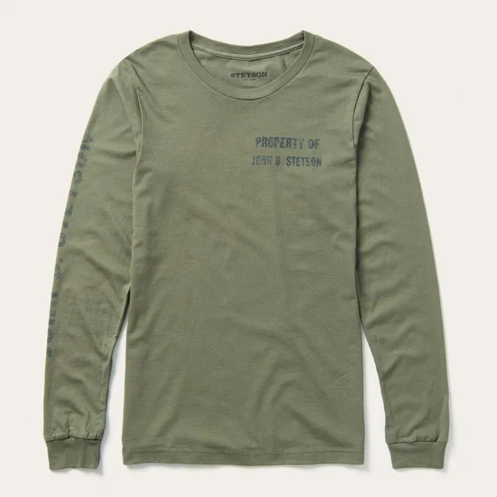 Tees Men Stetson Property Of John B Stetson Tee Green
