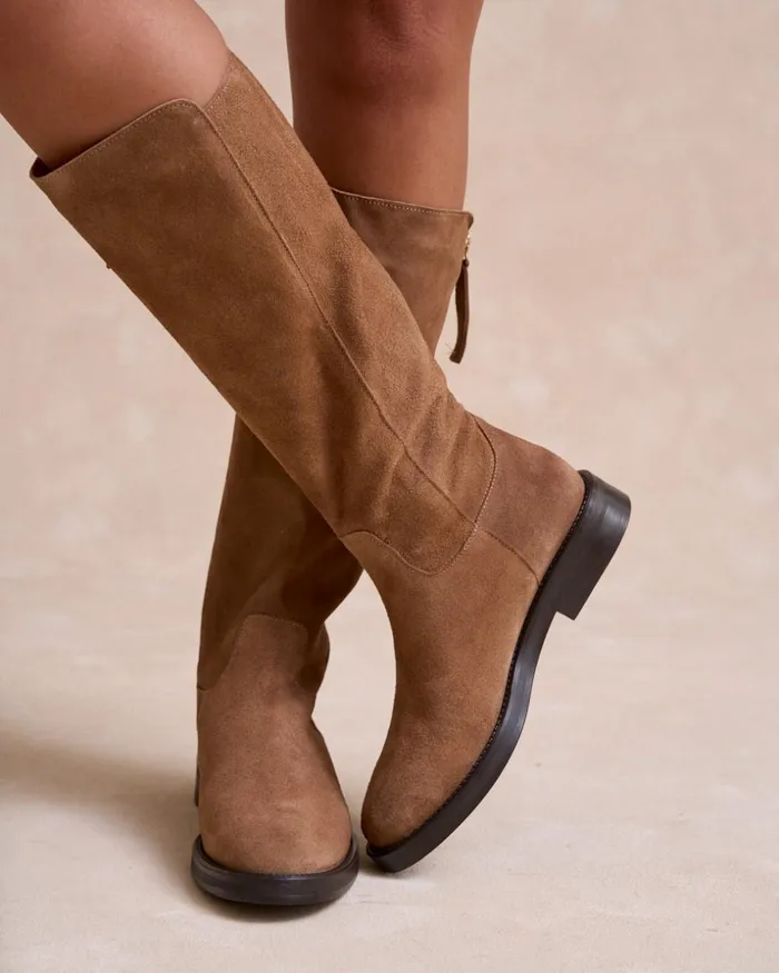 Terpola Flat Boot Taupe Women Polin Et Moi Boots Terpola Flat Boot Taupe Women Polin Et Moi Boots
