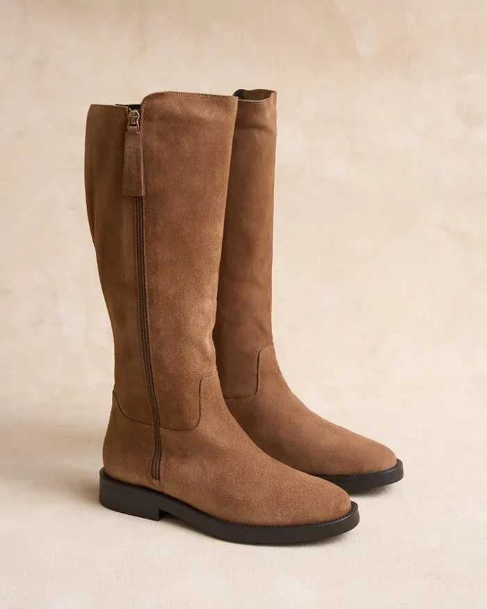 Terpola Flat Boot Taupe Women Polin Et Moi Boots Terpola Flat Boot Taupe Women Polin Et Moi Boots