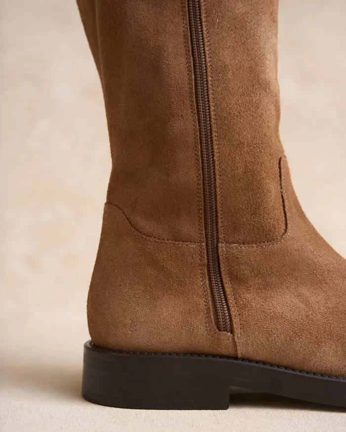 Terpola Flat Boot Taupe Women Polin Et Moi Boots Terpola Flat Boot Taupe Women Polin Et Moi Boots