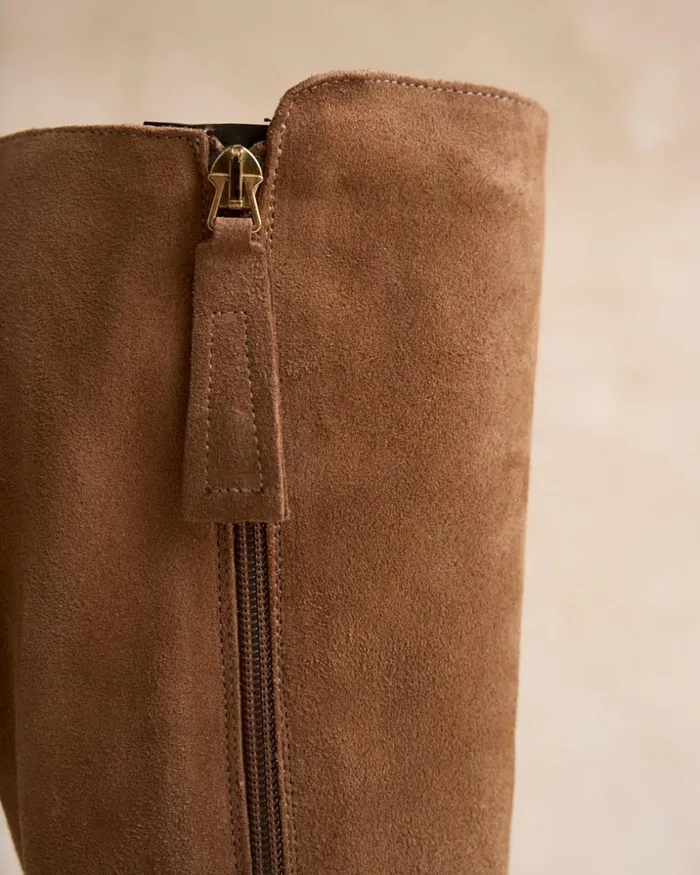 Terpola Flat Boot Taupe Women Polin Et Moi Boots Terpola Flat Boot Taupe Women Polin Et Moi Boots