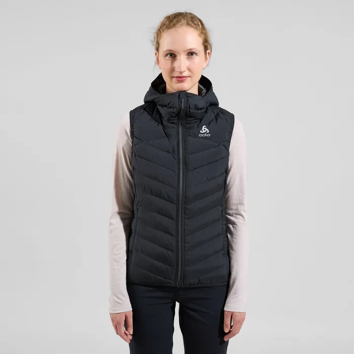 The Air Cocoon Vest Black Melange Women Odlo Mid Layers and Longsleeves