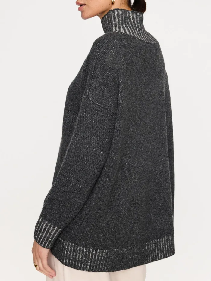 The Ana Turtleneck Flannel Plaited Combo Women Brochu Walker Sweaters