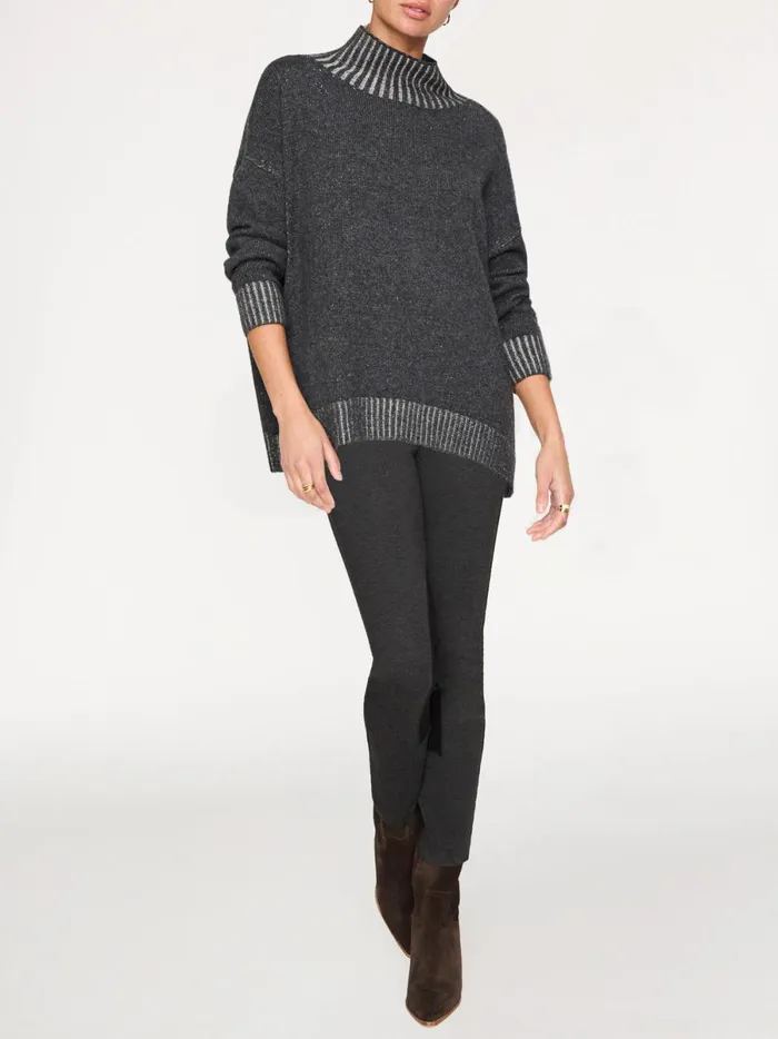 The Ana Turtleneck Flannel Plaited Combo Women Brochu Walker Sweaters