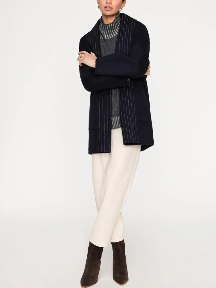The Ana Turtleneck Flannel Plaited Combo Women Brochu Walker Sweaters
