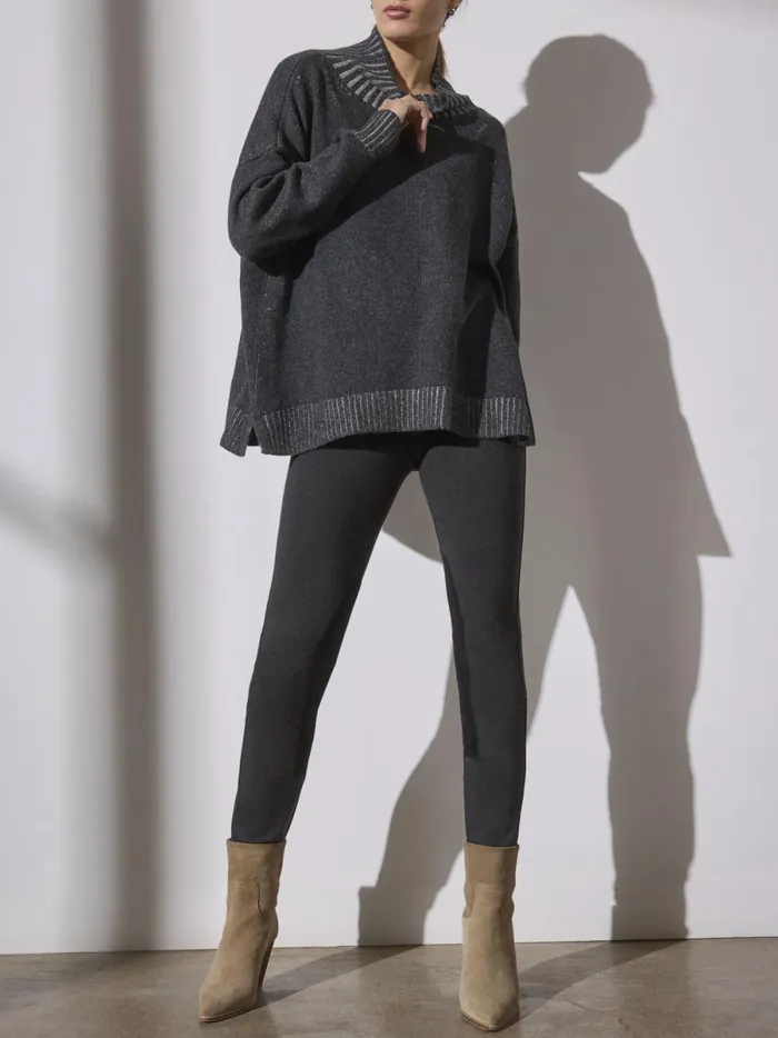 The Ana Turtleneck Flannel Plaited Combo Women Brochu Walker Sweaters