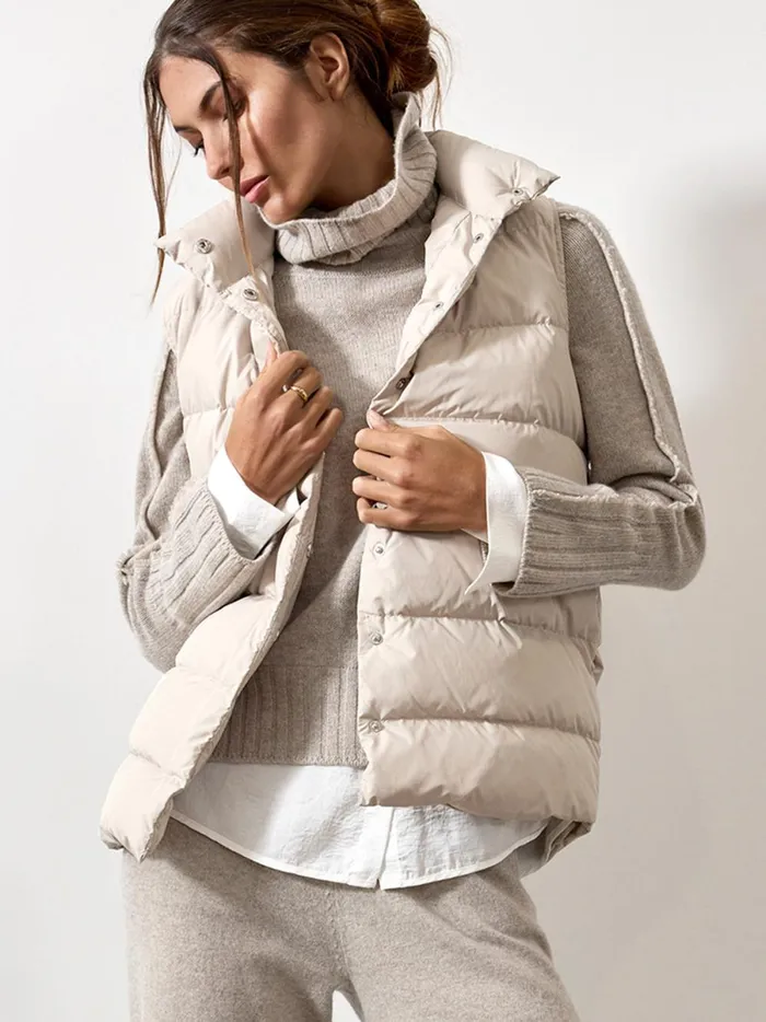 The Anders Down Vest Stone Women Brochu Walker Jackets and Wraps