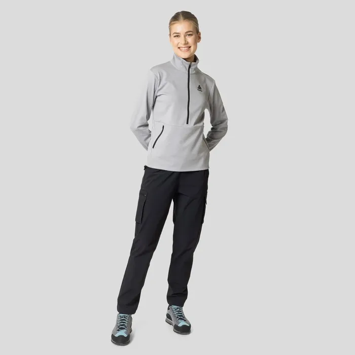 The Ascent 365 Mid Layer Half Zip Grey Melange Women Odlo Hiking The Ascent 365 Mid Layer Half Zip Grey Melange Women Odlo Hiking