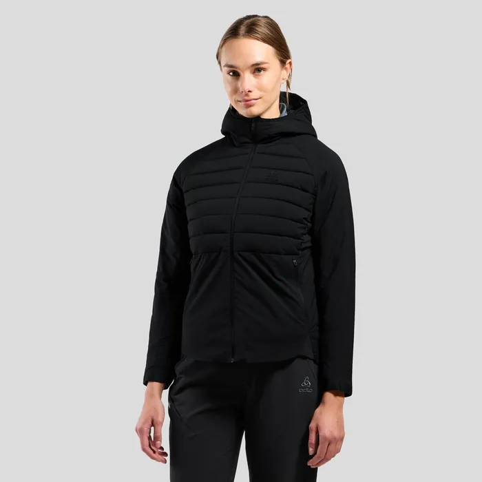The Ascent SThermic Mid Insulation Hooded Jacket Black Women Odlo Jackets and Vests