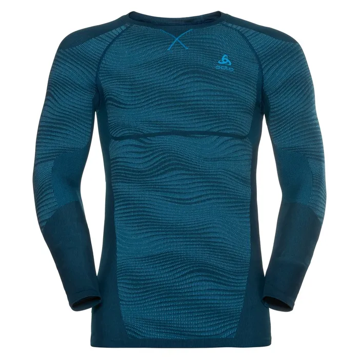 The Blackcomb Long Sleeve Base Layer Top Poseidon 8211 Blue Jewel 8211 Atomic Blue Men Odlo Base Layers