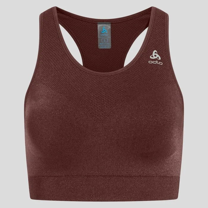 The Ceramicool Seamless Medium Sports Bra Fudge Melange Women Odlo Sports Bras