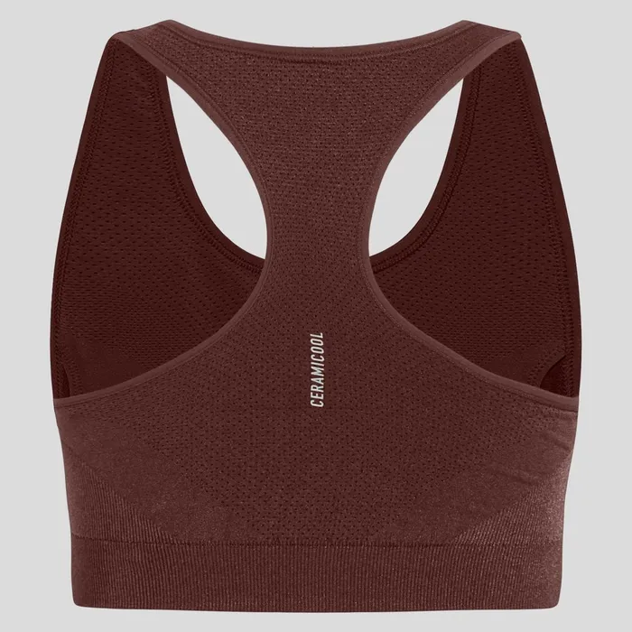 The Ceramicool Seamless Medium Sports Bra Fudge Melange Women Odlo Sports Bras