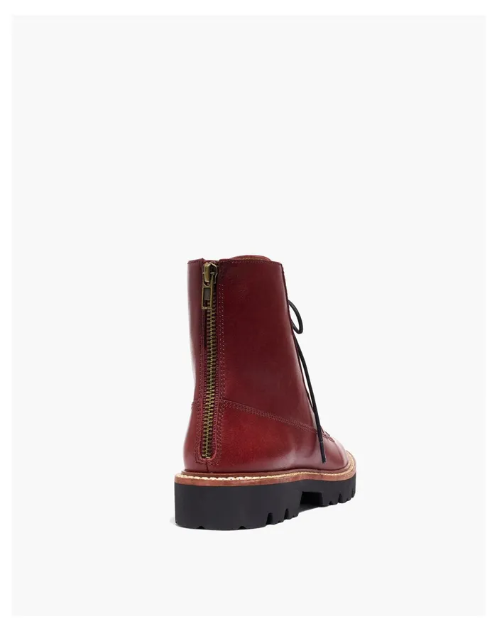 The Citywalk Lugsole Lace Up Boot In Leather Rusted Burgundy Women Madewell Boots The Citywalk Lugsole Lace Up Boot In Leather Rusted Burgundy Women Madewell Boots