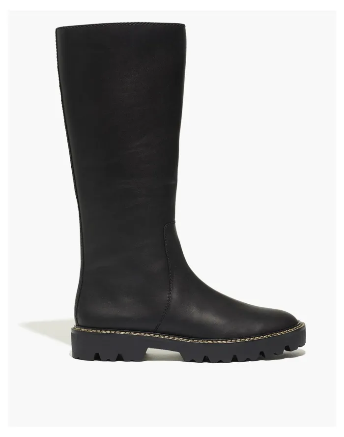 The Citywalk Lugsole Tall Boot In Leather True Black Women Madewell Boots The Citywalk Lugsole Tall Boot In Leather True Black Women Madewell Boots