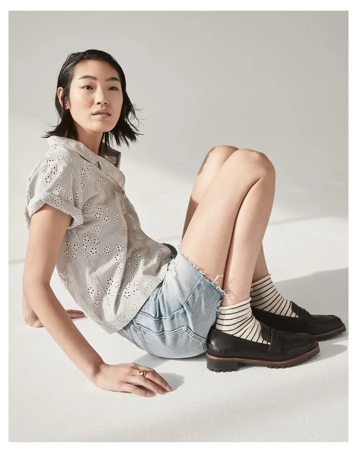 The Corinne Lugsole Loafer True Black Women Madewell Flats