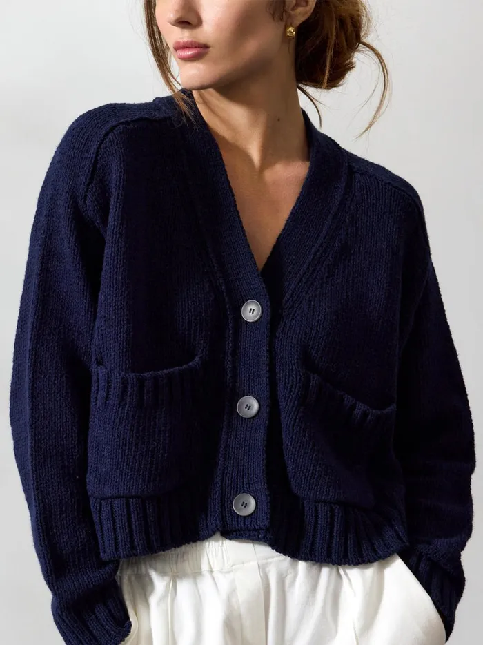 The Cropped Cardigan Hale Navy Women Brochu Walker Cardigans