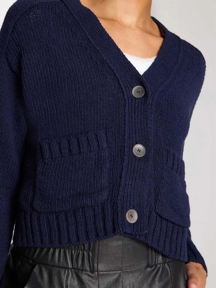 The Cropped Cardigan Hale Navy Women Brochu Walker Cardigans