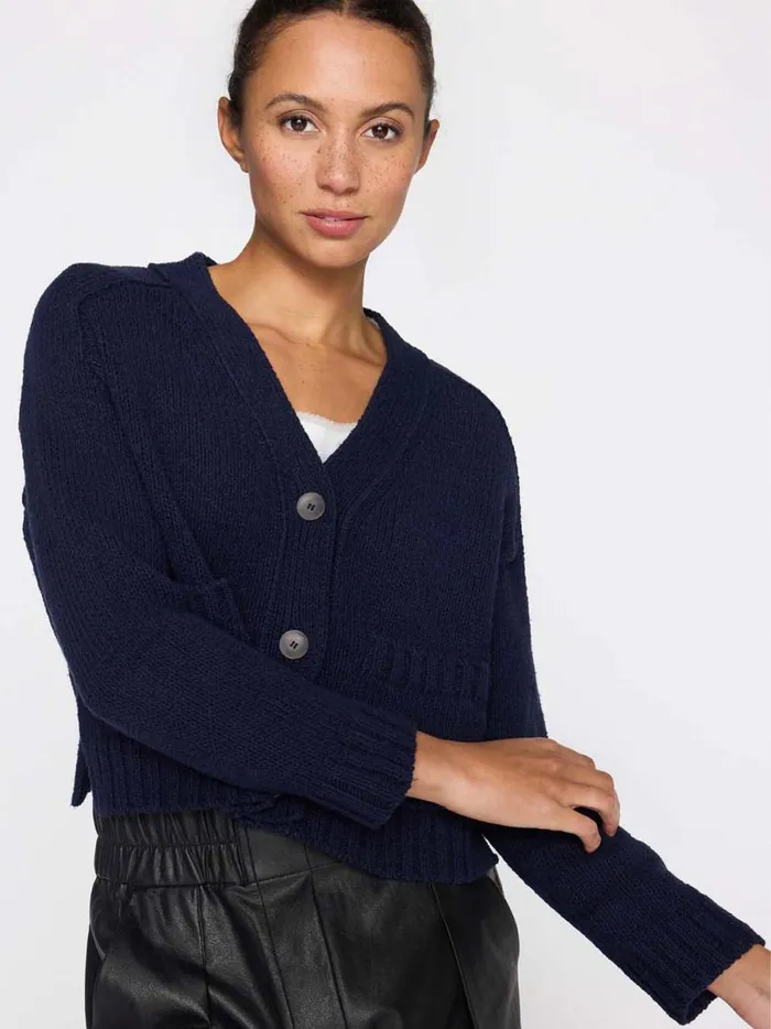 The Cropped Cardigan Hale Navy Women Brochu Walker Cardigans