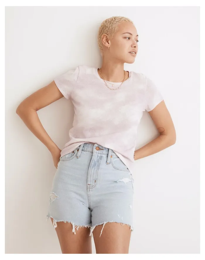 The Curvy Momjean Short In Flintwood Wash Flintwood Wash Women Madewell Shorts