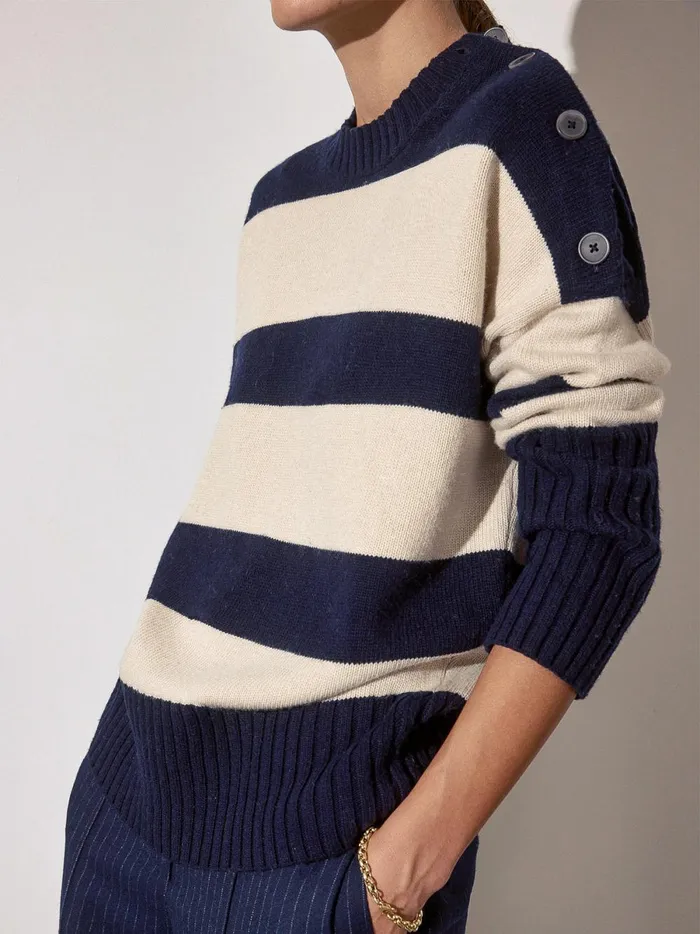 The Cy Stripe Sweater Atlas Stripe Women Brochu Walker Sweaters