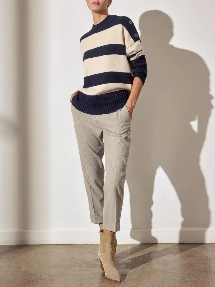 The Cy Stripe Sweater Atlas Stripe Women Brochu Walker Sweaters