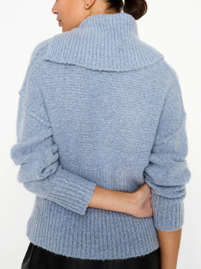 The Elian Pullover Lucia Blue Melange Women Brochu Walker Sweaters
