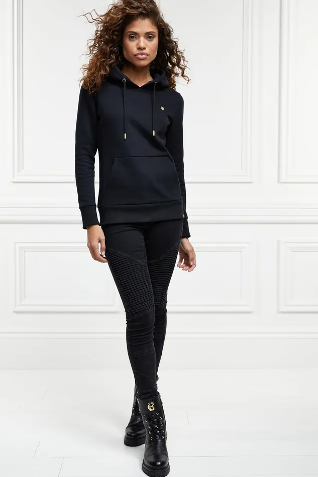 The Essential Shield Hoodie Black Women Holland Cooper Hoodies