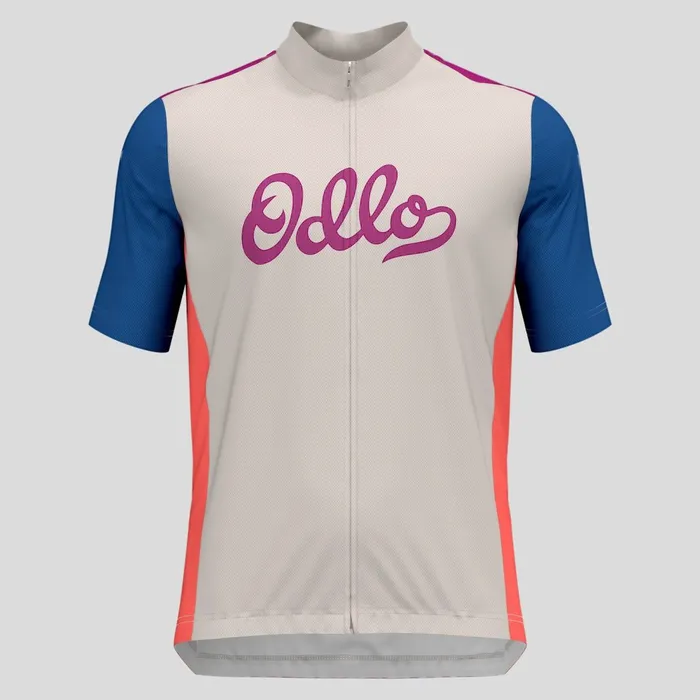 The Essentials Heritage Cycling Jersey Silver Cloud Men Odlo TShirts and Polos