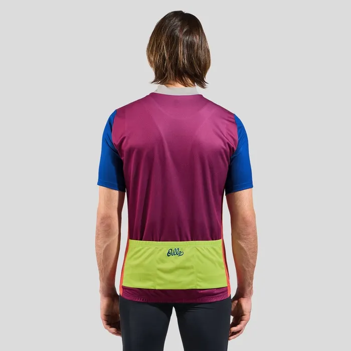 The Essentials Heritage Cycling Jersey Silver Cloud Men Odlo TShirts and Polos