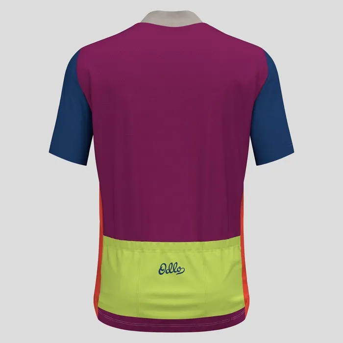 The Essentials Heritage Cycling Jersey Silver Cloud Men Odlo TShirts and Polos
