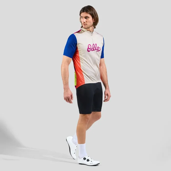 The Essentials Heritage Cycling Jersey Silver Cloud Men Odlo TShirts and Polos