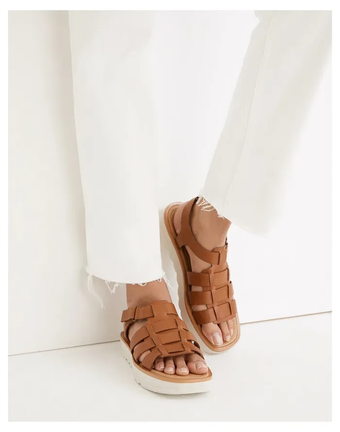The Fisherman Flatform Sandal English Saddle Women Madewell Sandals