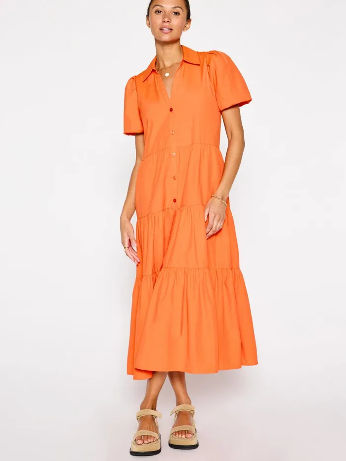 The Havana Dress Tangerine Women Brochu Walker Dresses