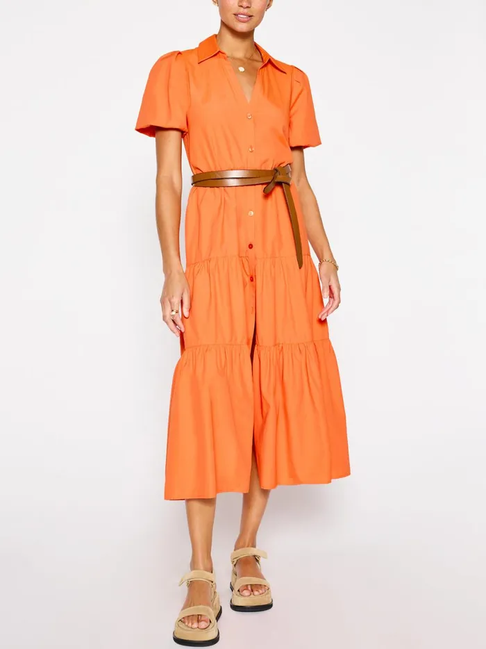 The Havana Dress Tangerine Women Brochu Walker Dresses