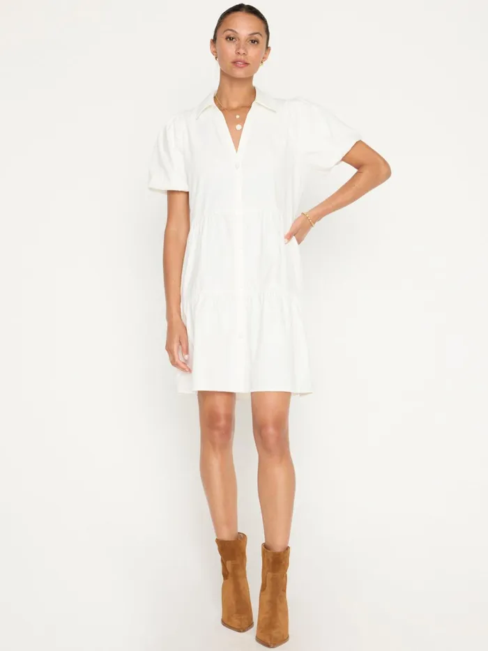 The Havana Mini Dress Ivory Women Brochu Walker Dresses