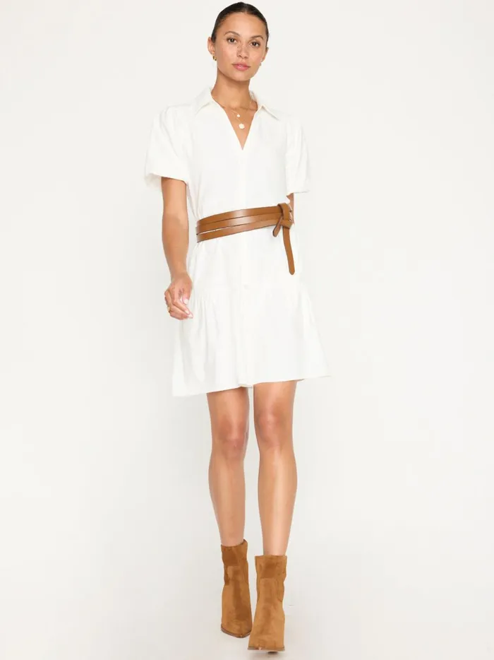 The Havana Mini Dress Ivory Women Brochu Walker Dresses