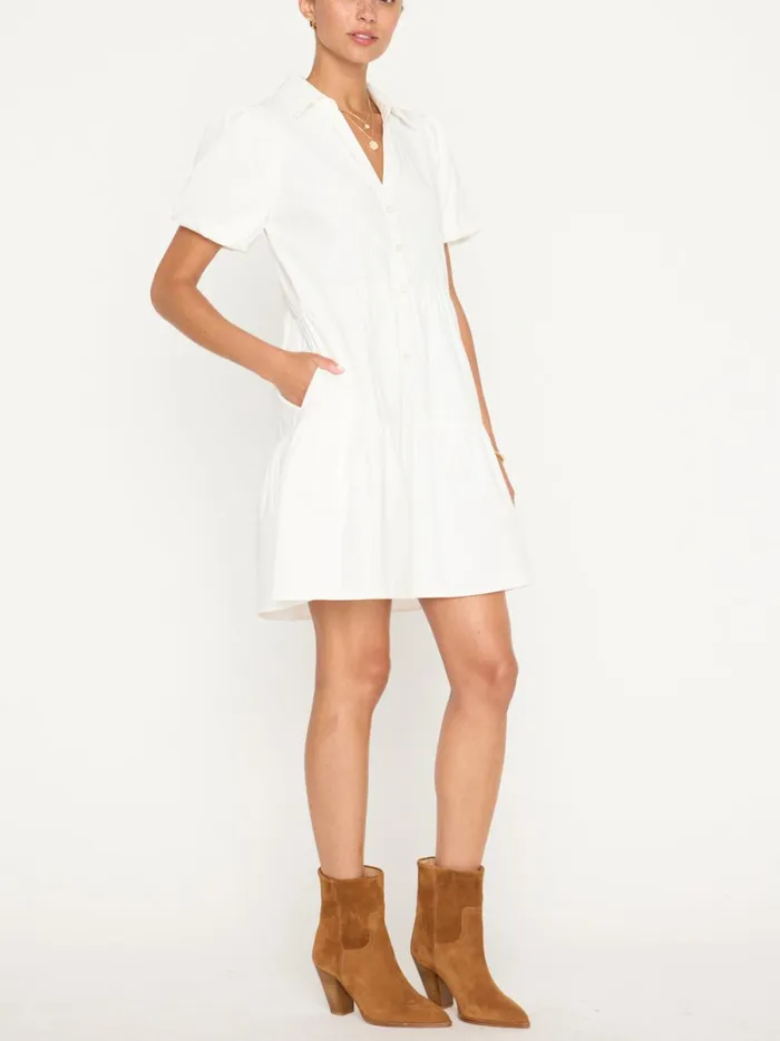 The Havana Mini Dress Ivory Women Brochu Walker Dresses