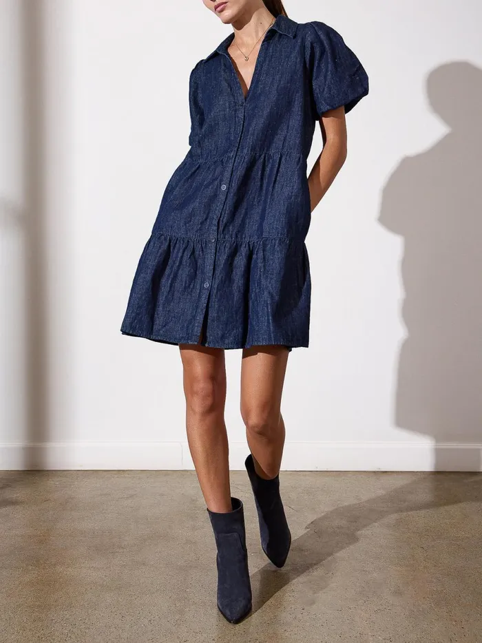 The Havana Mini Indigo Dress Indigo Women Brochu Walker Dresses