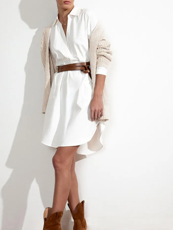 The Ives Popover Dress Ivory Women Brochu Walker Dresses